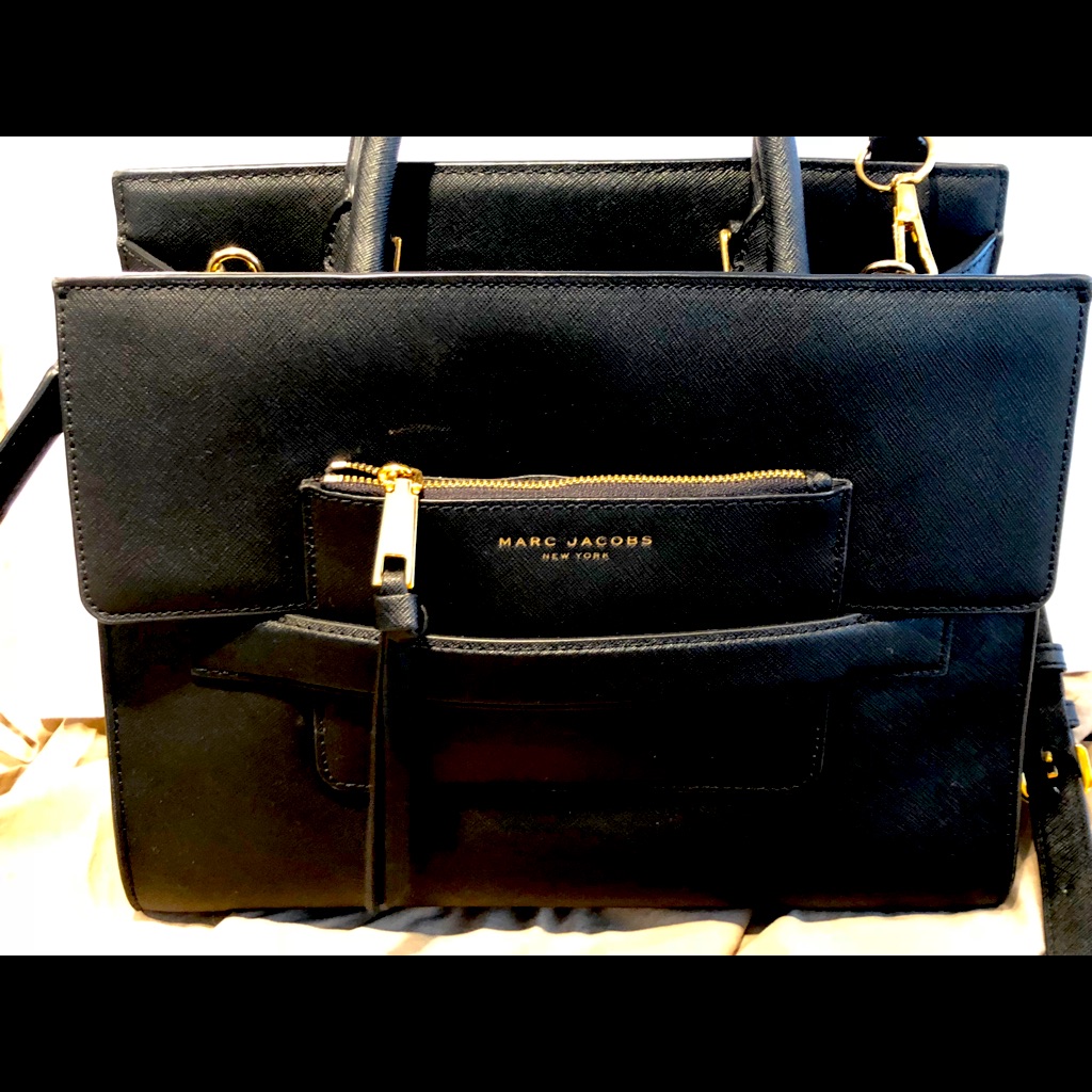 Black Handbag Shoulder Abandoned Handles